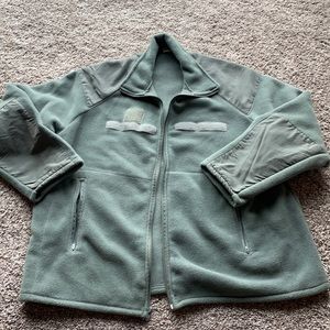 Sage green military fleece